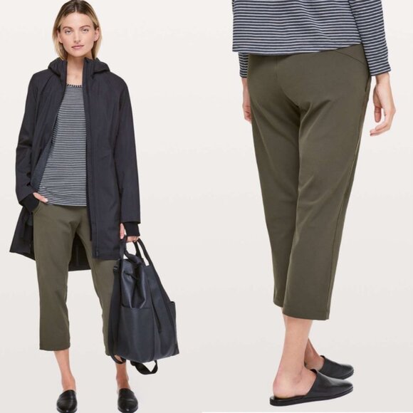 lululemon athletica Pants - lululemon | On The Fly Crop Dark Olive